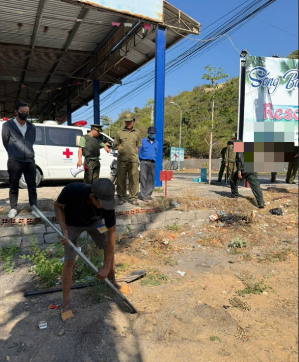 Cưỡng chế thu hồi đất lấn chiếm tại Mũi Né Cưỡng chế thu hồi đất lấn chiếm tại Mũi Né