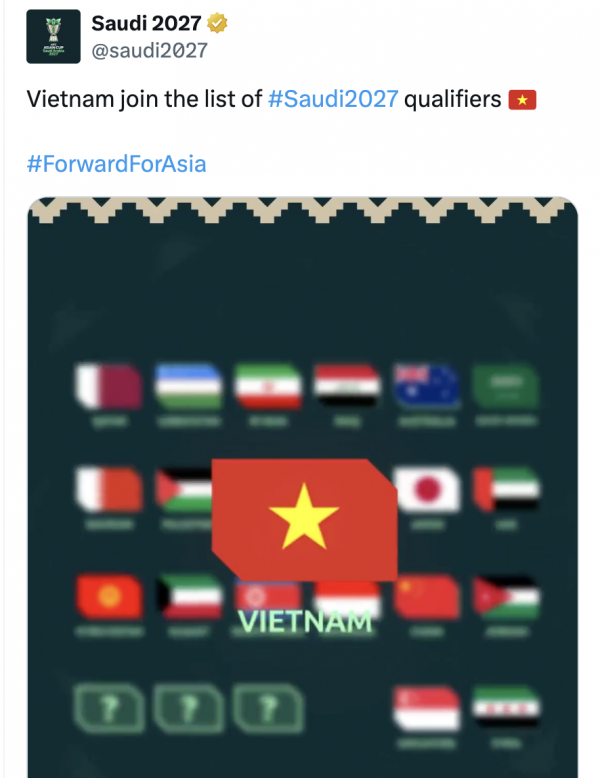 Thái Lan lo mất suất Asian Cup 2027 sau khi đội tuyển Việt Nam đã chính thức có vé Thái Lan lo mất suất Asian Cup 2027 sau khi đội tuyển Việt Nam đã chính thức có vé
