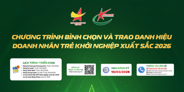 Tìm kiếm gương mặt doanh nhân trẻ bản lĩnh trong kỷ nguyên khởi nghiệp