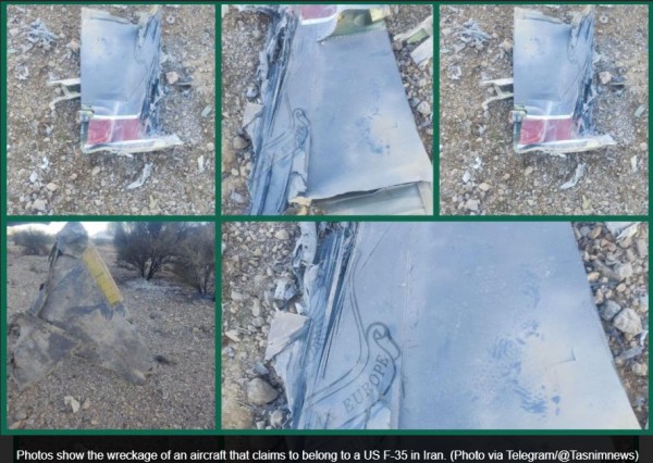 Iran tuyên bố bắn rơi chiến đấu cơ F-35 Mỹ Iran tuyên bố bắn rơi chiến đấu cơ F-35 Mỹ