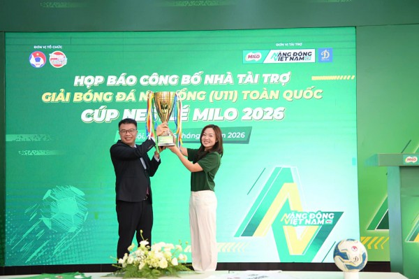 Duy Mạnh, Tuấn Hải truyền lửa cho cầu thủ nhí ở giải U.11 toàn quốc Cúp Nestlé MILO 2026