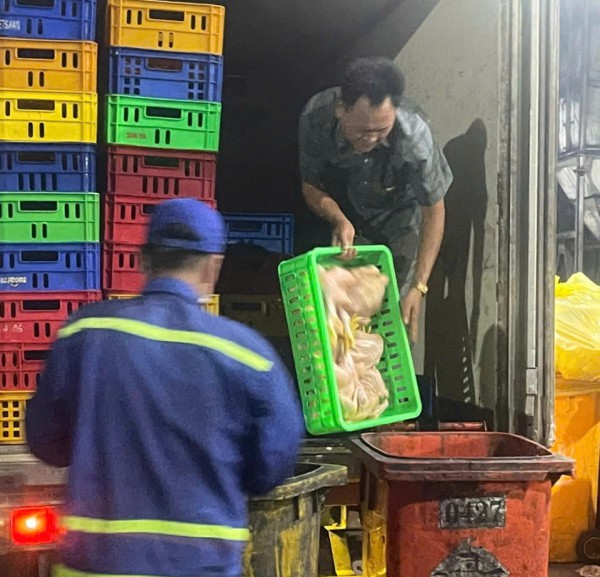 Phát hiện xe tải chở hơn 1,5 tấn gà 'bẩn' vào TP.HCM tiêu thụ