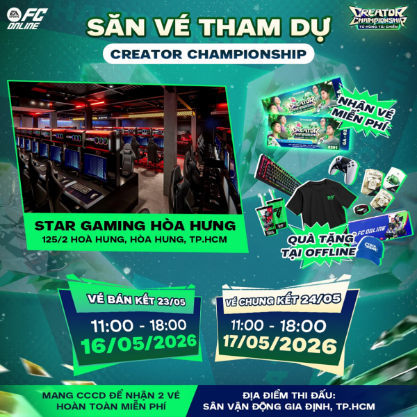 All Stars SG FC, Refund, SBTC, Ngôi Sao Sân Cỏ tái xuất tại FC Online Creator Championship