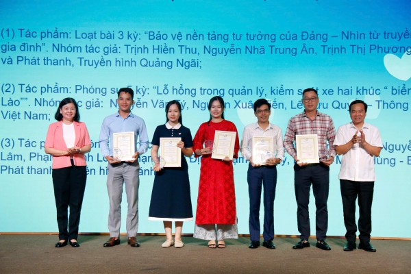 Hội Nhà báo Việt Nam trao giải Báo chí Tây nguyên và Duyên hải miền Trung