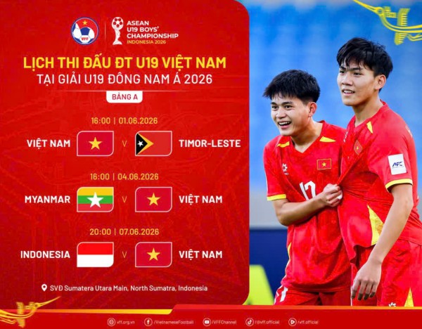 Lịch thi đấu U.19 Việt Nam mới nhất, tranh vô địch với Thái Lan, Indonesia và Úc: Chưa có kênh phát