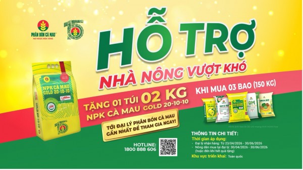 Phân bón Cà Mau kịp thời hỗ trợ nhà nông vượt khó