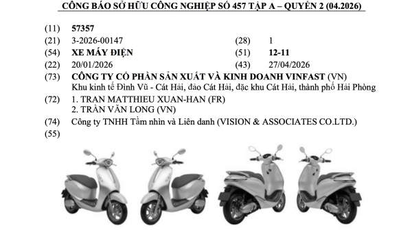 VinFast đăng ký bản quyền thiết kế, rục rịch trình làng hai mẫu xe máy điện mới