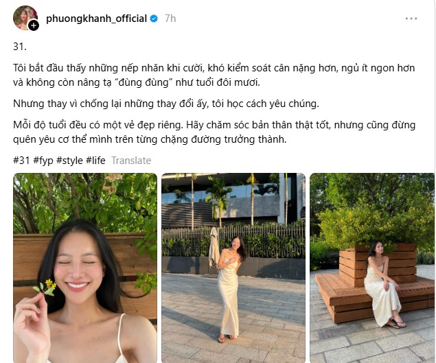 Hoa hậu Phương Khánh tự nhận lão hóa và khó giữ dáng, thực tế nhan sắc ra sao?
