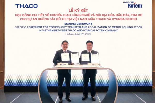 THACO và Hyundai Rotem đẩy mạnh hợp tác chuyển giao công nghệ và nội địa hóa sản xuất đầu máy toa xe metro tại Việt Nam THACO và Hyundai Rotem đẩy mạnh hợp tác chuyển giao công nghệ và nội địa hóa sản xuất đầu máy toa xe metro tại Việt Nam
